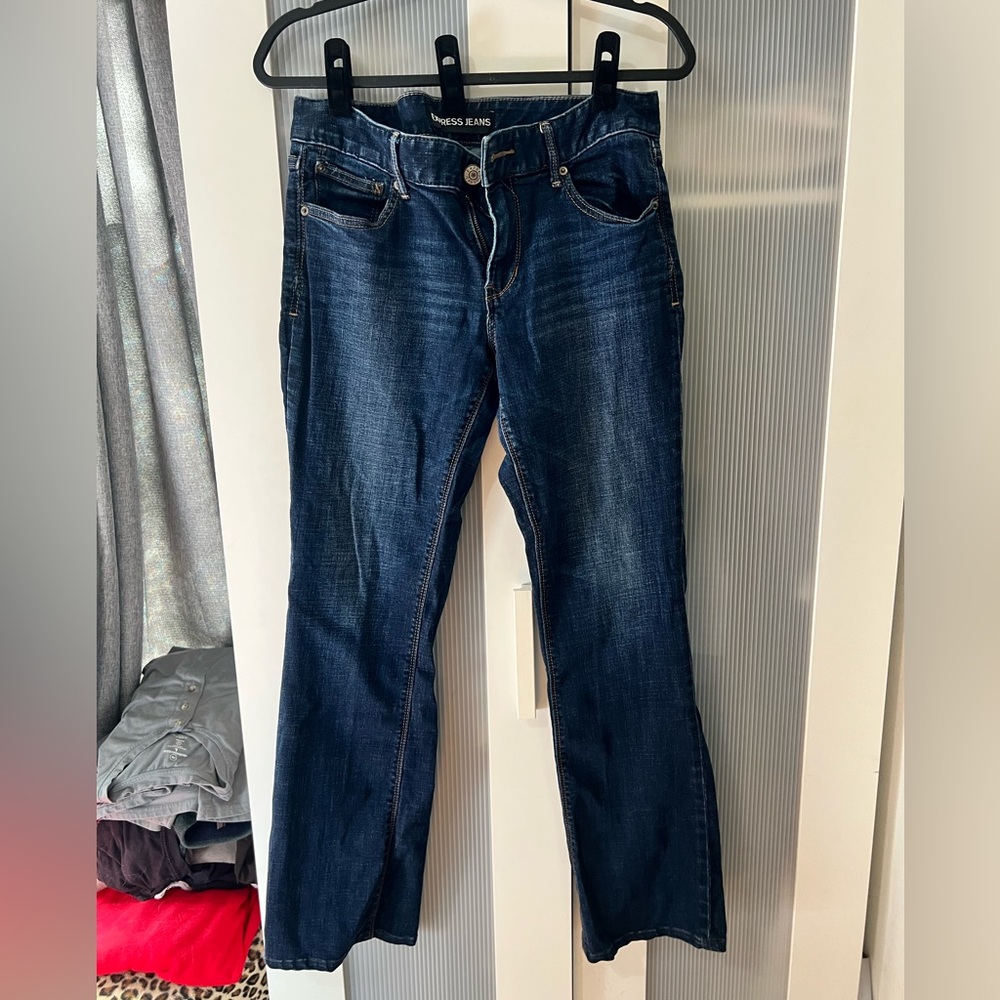 Express Dark Blue Boot Cut Jeans